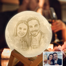 Load image into Gallery viewer, Photo Moon Lamp Custom 3D Print Luna Lamp With Picture
